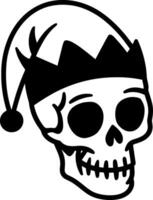 Skull with Elf Hat vector