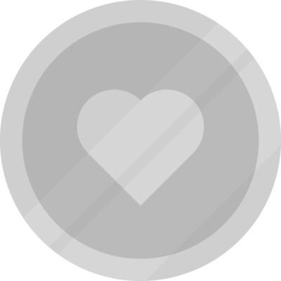 Silver coin. Silver coin with heart.