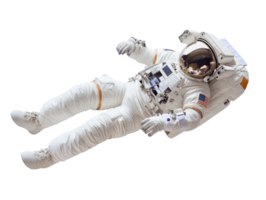 astronaut floating in space isolated on transparent background png