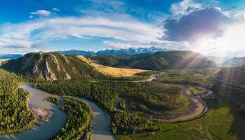 Kurai steppe and Chuya river photo
