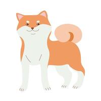 Dog Breed handdrawn Shiba inu vector