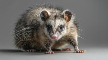 In the heart of the underworld, a feral polecat finds its way amidst the urban jungle. photo