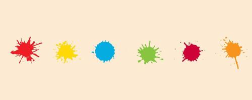Abstract splatter or splash paint colorful pack background vector