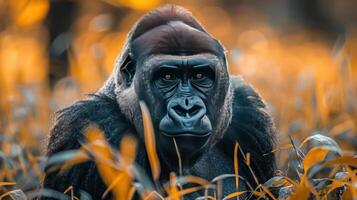 A humorous image of a hippo and monkey looking into the camera, photo