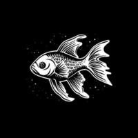 Goldfish, Minimalist and Simple Silhouette - illustration vector