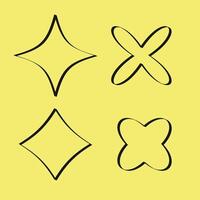 Sketch line. Hand drawn doodle sketch style element set, brush decoration. illustration vector