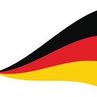 Waving flag of Germany . vector