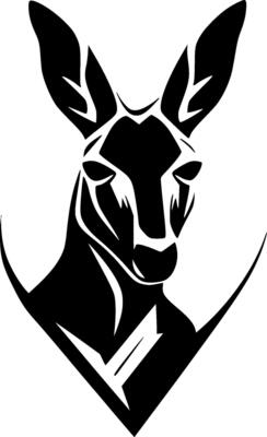 Kangaroo, Minimalist and Simple Silhouette - illustration