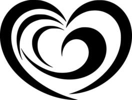 Heart - Black and White Isolated Icon - illustration vector