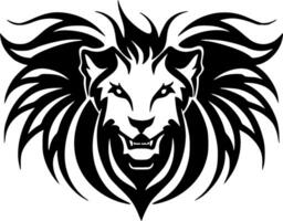 Lion - Black and White Isolated Icon - illustration vector