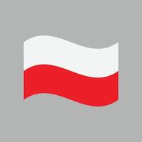 Waving flag of Poland . vector