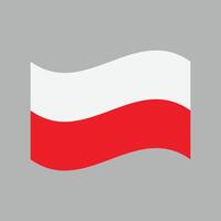Waving flag of Poland . vector