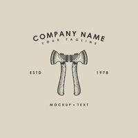 Retro vintage engraving style. Old logo and vintage design illustration vector