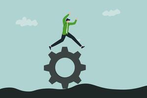 step by step process towards success, self development, self progress, business finance progress vector