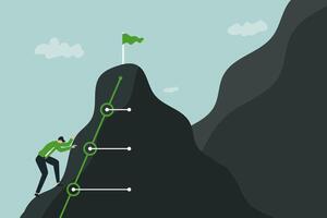 step by step process towards success, self development, self progress, business finance progress vector