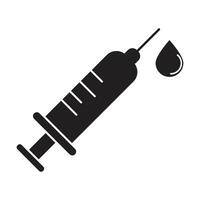 syringe icon on white background vector