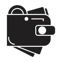 wallet icon on white background vector