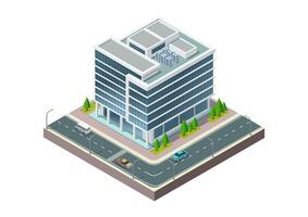 Isometric modern building vector