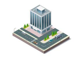 Isometric modern building vector