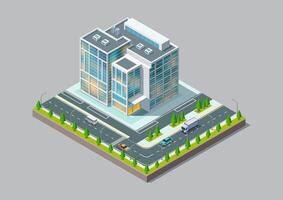 Isometric modern building vector