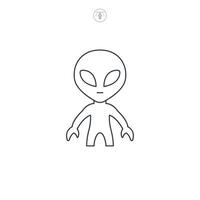 Alien icon symbol illustration isolated on white background vector