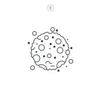 Asteroid icon symbol illustration isolated on white background vector