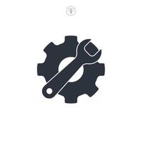 Wrench icon symbol illustration isolated on white background vector