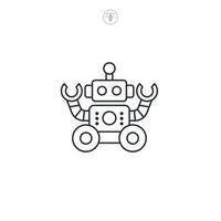 Toy robot icon symbol illustration isolated on white background vector