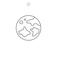 Planet icon symbol illustration isolated on white background vector