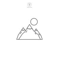 Mountain icon symbol illustration isolated on white background vector