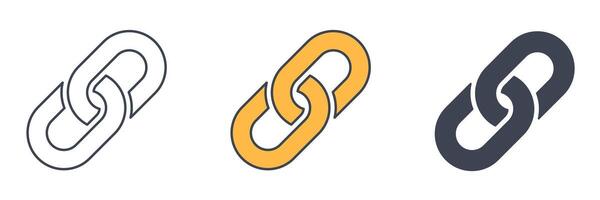 Link Chain icon symbol illustration isolated on white background vector