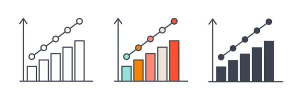 Bar Graph icon symbol illustration isolated on white background vector