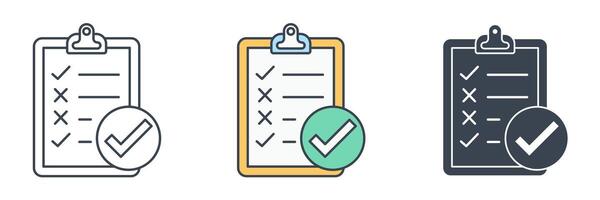 Checklist icon symbol illustration isolated on white background vector