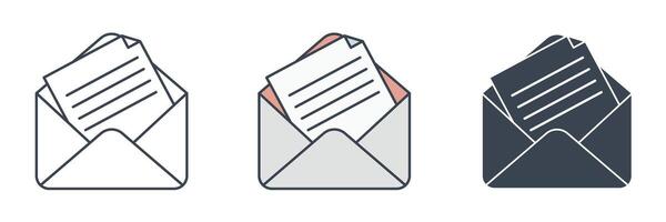 Envelope mail icon symbol illustration isolated on white background vector