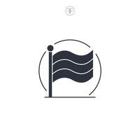 Flag icon symbol illustration isolated on white background vector