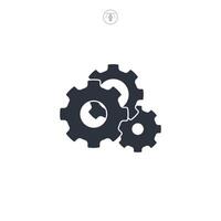 Gear icon symbol illustration isolated on white background vector