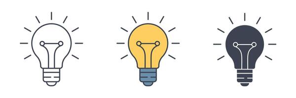 Light Bulb icon symbol illustration isolated on white background vector