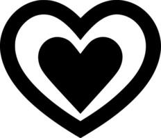 Heart - Black and White Isolated Icon - illustration vector