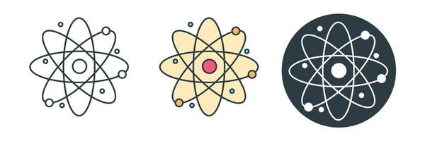 Atom icon symbol illustration isolated on white background vector