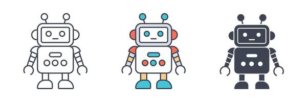 Robot icon symbol illustration isolated on white background vector