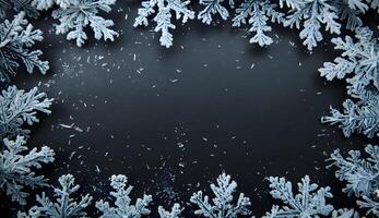 Christmas background with snowflakes photo