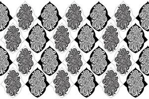 Ornamental Floral Motif Pattern with Geometric and Decorative Elements for Fabric Design, Home Decoration, and Craft Projects vector