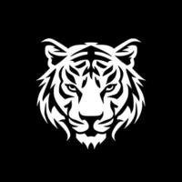 Tiger - Black and White Isolated Icon - illustration vector