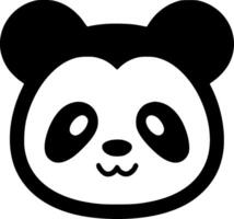 Panda, Minimalist and Simple Silhouette - illustration vector