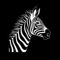 Zebra, Minimalist and Simple Silhouette - illustration vector