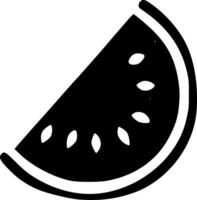 Watermelon - Black and White Isolated Icon - illustration vector