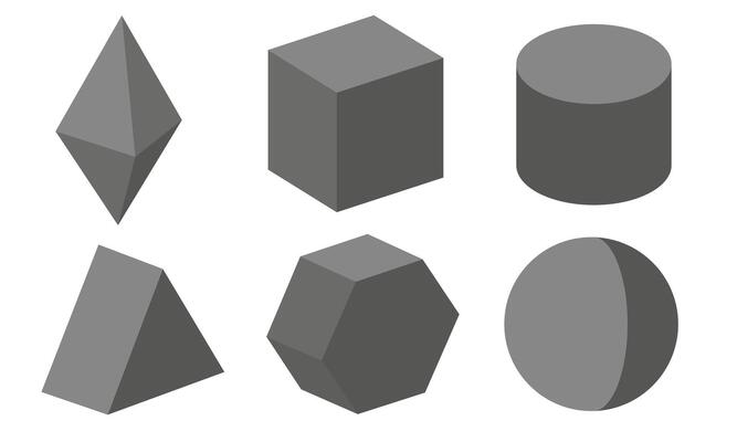 Isolated cubes on a white background. 3d figures.
