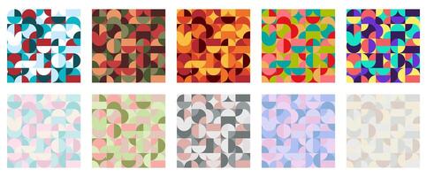 Set of geometric backgrounds. Multicolored backgrounds. vector