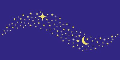 Starry sky on a blue background. Magic space sky, abstract ornament. vector