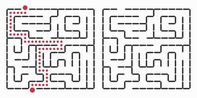 A simple logic game with mazes. Development. vector